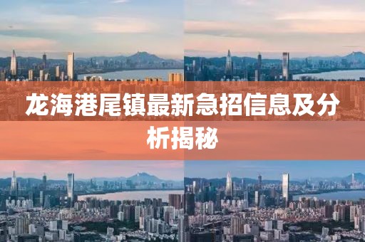 龍海港尾鎮(zhèn)最新急招信息及分析揭秘