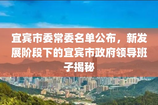 宜賓市委常委名單公布，新發(fā)展階段下的宜賓市政府領(lǐng)導(dǎo)班子揭秘
