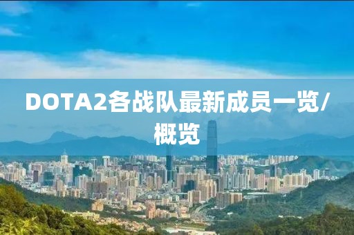 DOTA2各戰(zhàn)隊(duì)最新成員一覽/概覽