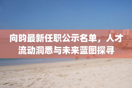 向昀最新任職公示名單，人才流動洞悉與未來藍圖探尋
