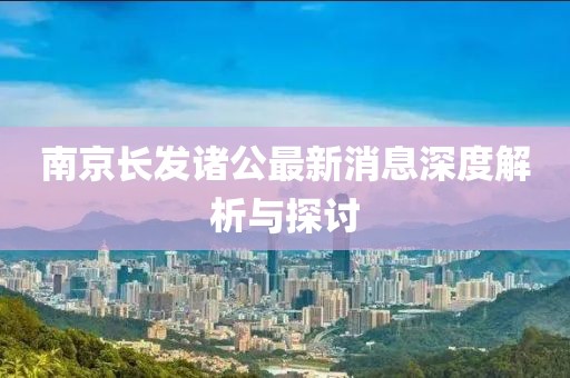 南京長發(fā)諸公最新消息深度解析與探討