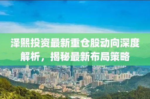 澤熙投資最新重倉(cāng)股動(dòng)向深度解析，揭秘最新布局策略