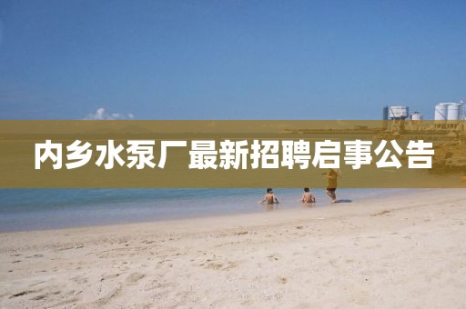 內(nèi)鄉(xiāng)水泵廠最新招聘啟事公告