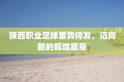 陜西職業(yè)足球蓄勢待發(fā)，邁向新的輝煌篇章