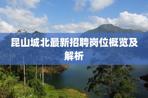 昆山城北最新招聘崗位概覽及解析