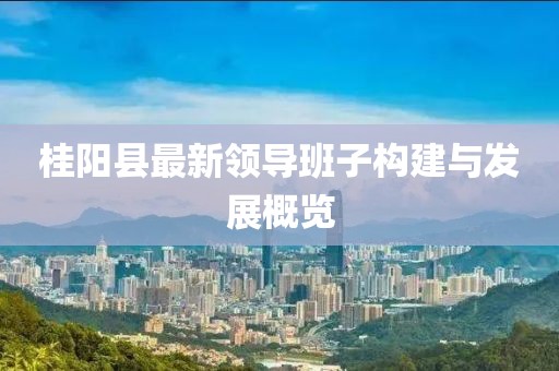 桂陽縣最新領(lǐng)導(dǎo)班子構(gòu)建與發(fā)展概覽