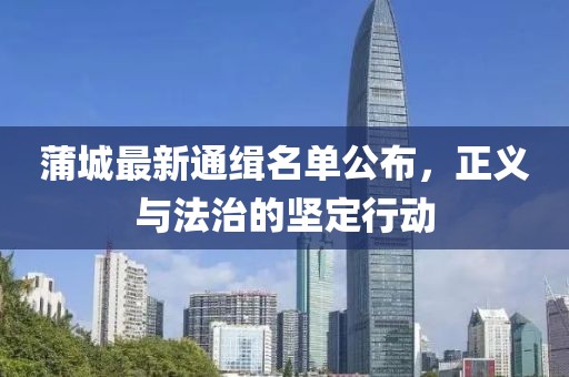 蒲城最新通緝名單公布，正義與法治的堅(jiān)定行動(dòng)