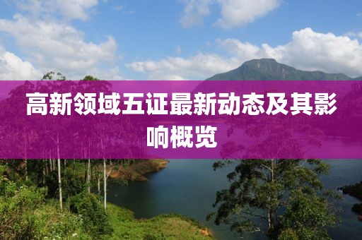 高新領(lǐng)域五證最新動(dòng)態(tài)及其影響概覽