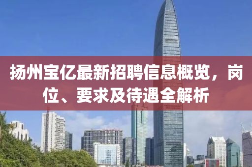 揚州寶億最新招聘信息概覽，崗位、要求及待遇全解析