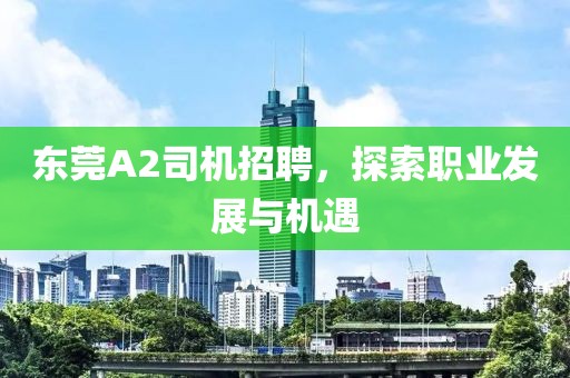 東莞A2司機招聘，探索職業(yè)發(fā)展與機遇