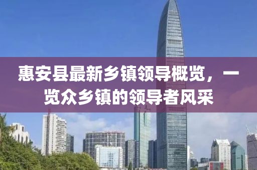惠安縣最新鄉(xiāng)鎮(zhèn)領(lǐng)導(dǎo)概覽，一覽眾鄉(xiāng)鎮(zhèn)的領(lǐng)導(dǎo)者風(fēng)采