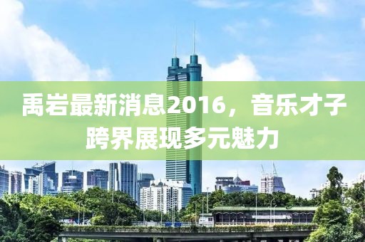 禹巖最新消息2016，音樂才子跨界展現(xiàn)多元魅力