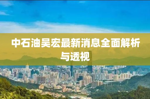 中石油吳宏最新消息全面解析與透視