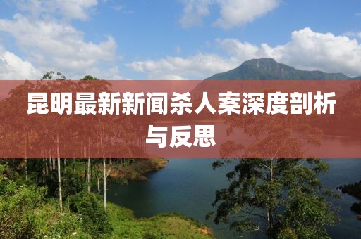 昆明最新新聞殺人案深度剖析與反思