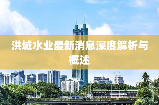 洪城水業(yè)最新消息深度解析與概述
