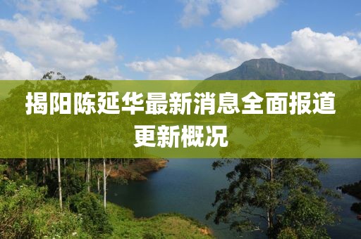 揭陽(yáng)陳延華最新消息全面報(bào)道更新概況