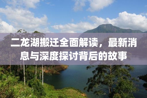 二龍湖搬遷全面解讀，最新消息與深度探討背后的故事