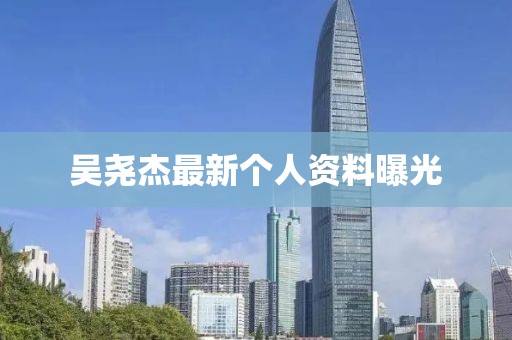 吳堯杰最新個(gè)人資料曝光