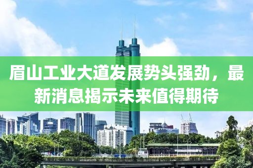 眉山工業(yè)大道發(fā)展勢頭強(qiáng)勁，最新消息揭示未來值得期待