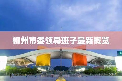 郴州市委領(lǐng)導(dǎo)班子最新概覽
