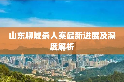 山東聊城殺人案最新進(jìn)展及深度解析