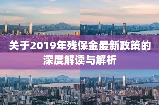 關于2019年殘保金最新政策的深度解讀與解析