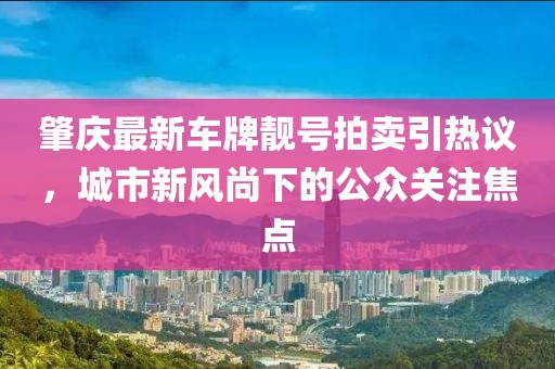 肇慶最新車牌靚號(hào)拍賣引熱議，城市新風(fēng)尚下的公眾關(guān)注焦點(diǎn)